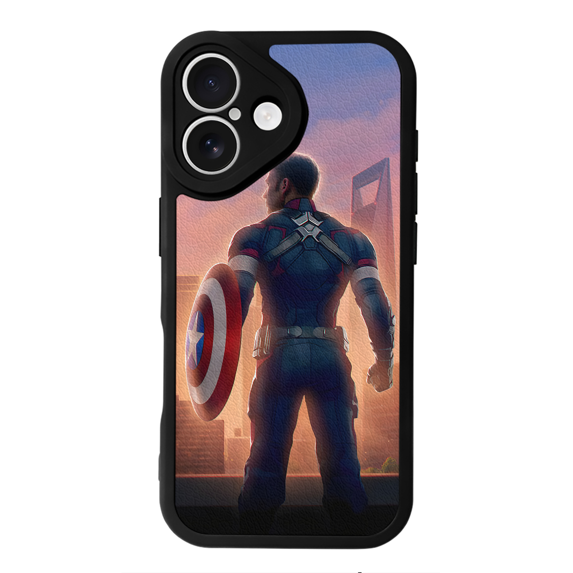 （画像用） アベンジャーズ The Avengers 【iPhone 16シリーズ対応】シリコンスマホケース（レザー調） 材質：シリコン